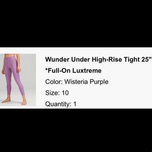 Lululemon Wunder Under Highrise Tight 25”